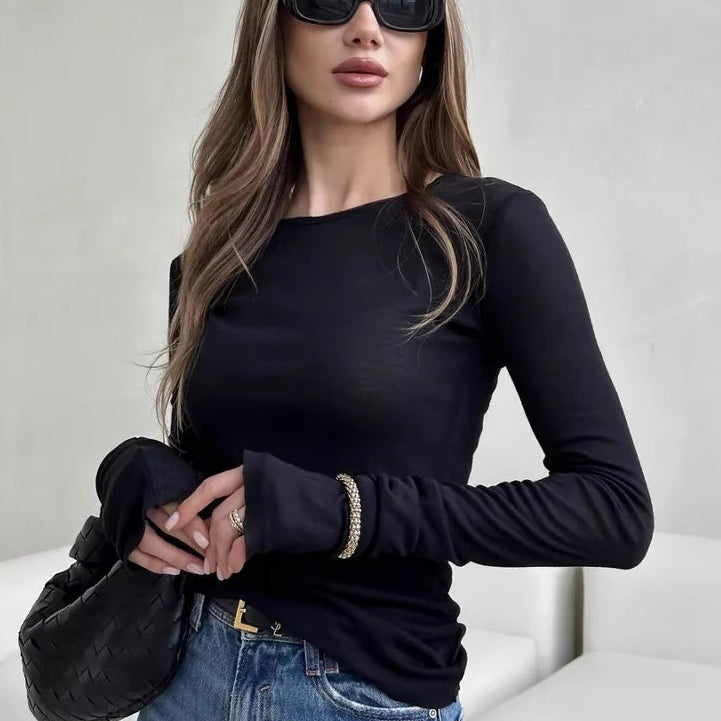 Women's Slim Fit Long Sleeve T Shirt