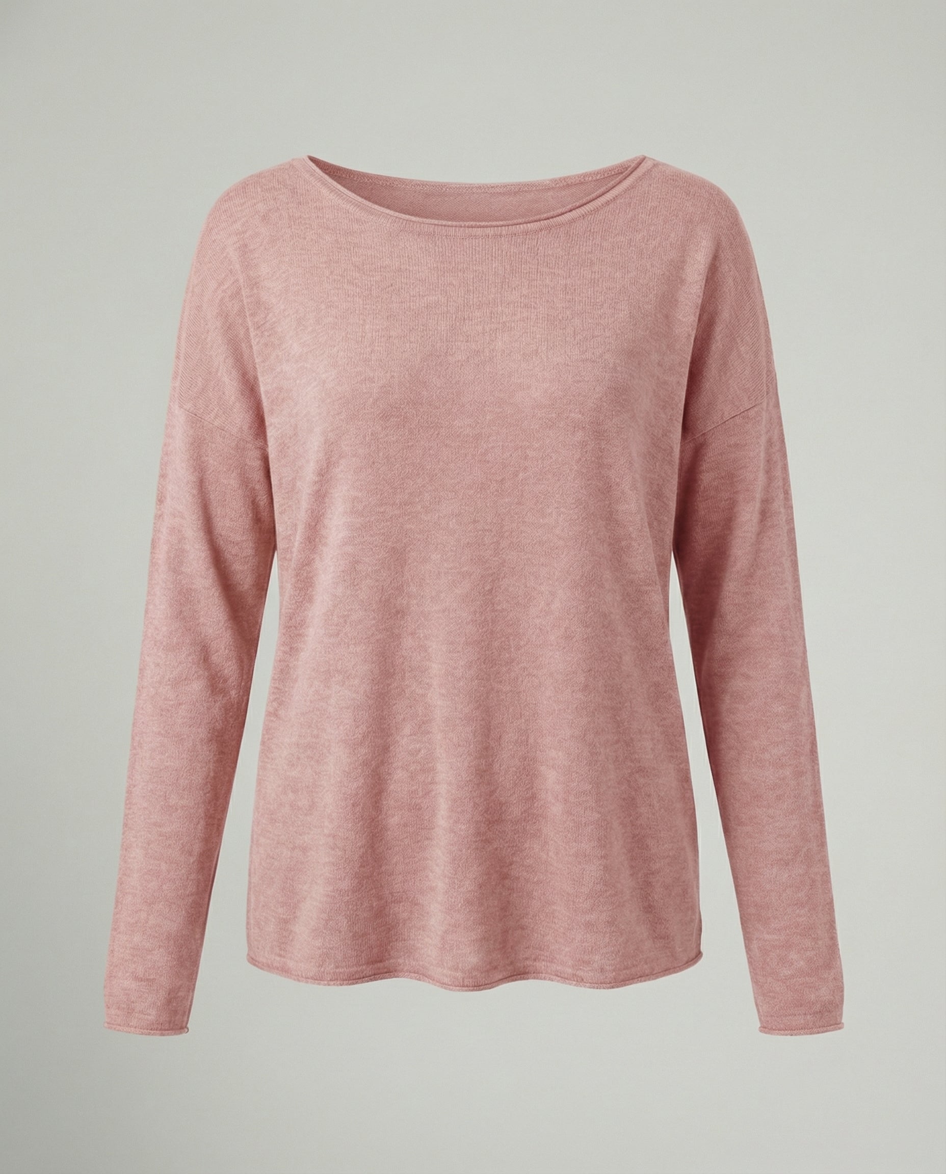 Women's Boat Neck Long Sleeve Knit Top