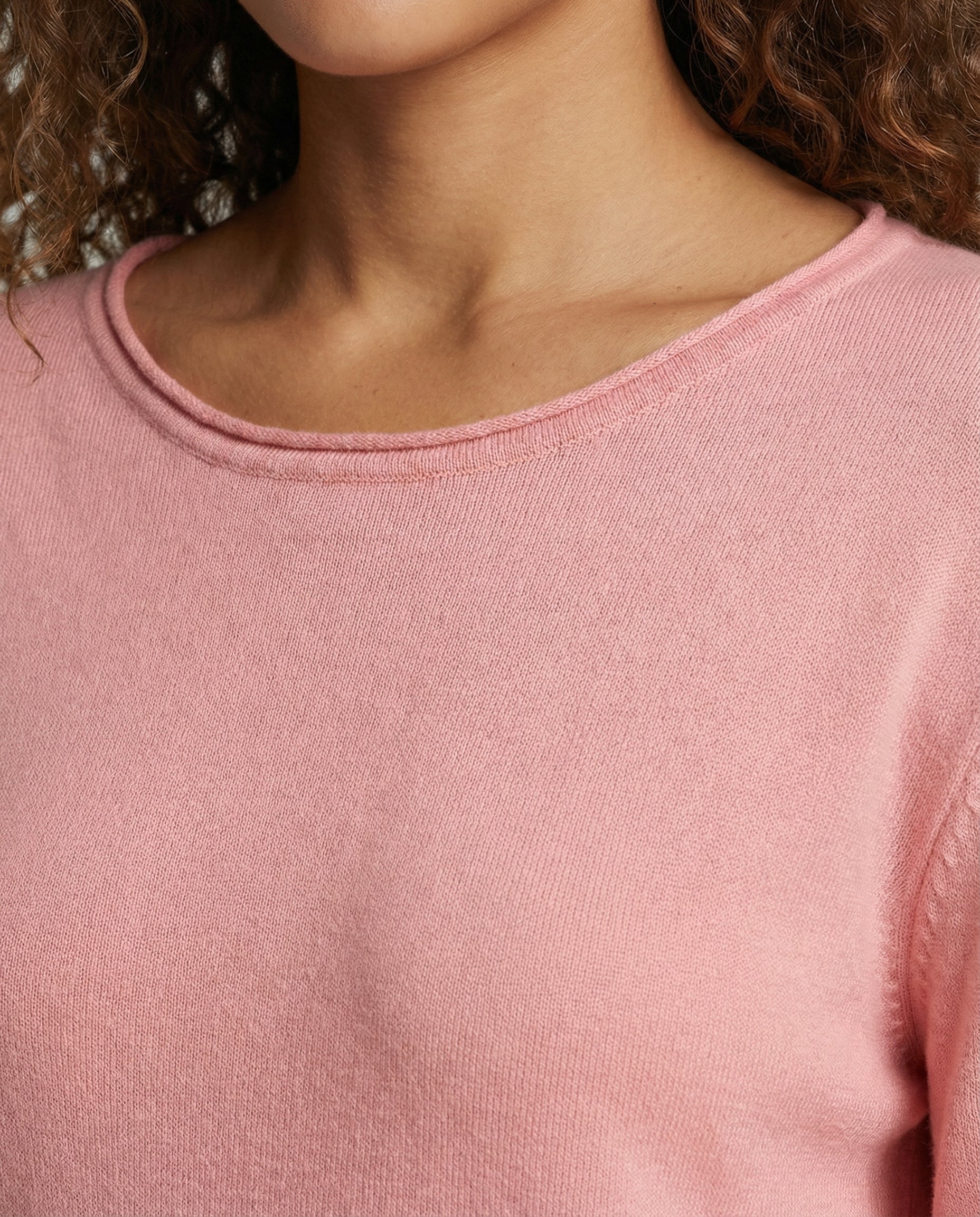 Women's Boat Neck Long Sleeve Knit Top