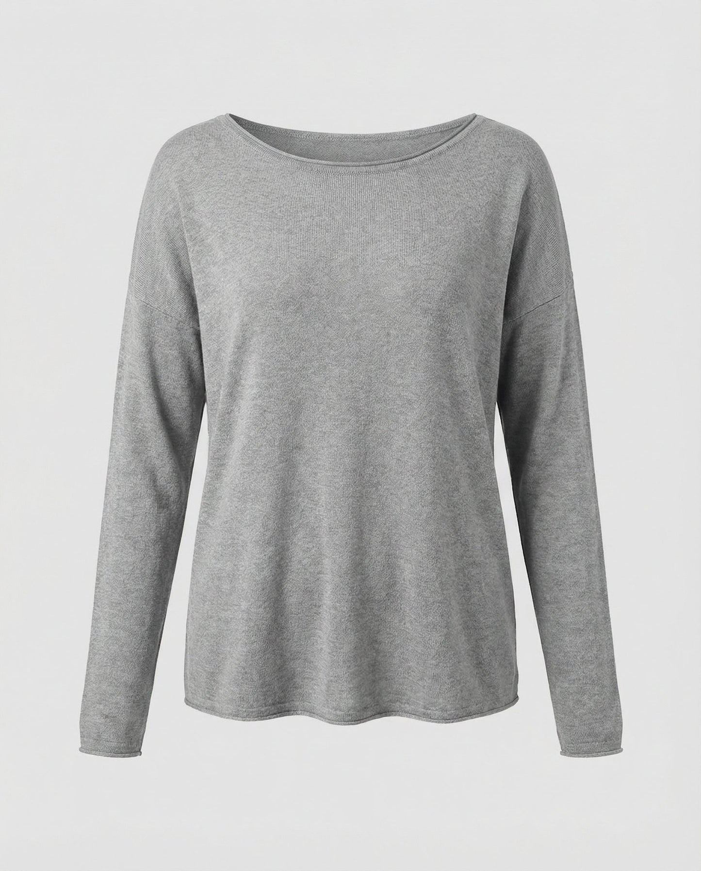 Women's Boat Neck Long Sleeve Knit Top
