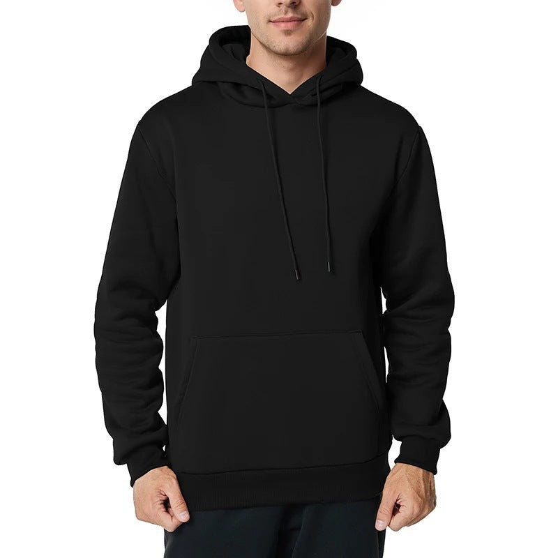 Men's Brushed Fleece Hoodie in Black
