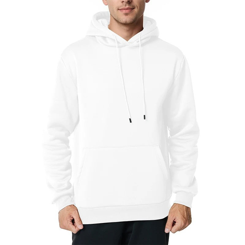 Men's Brushed Fleece Hoodie in White