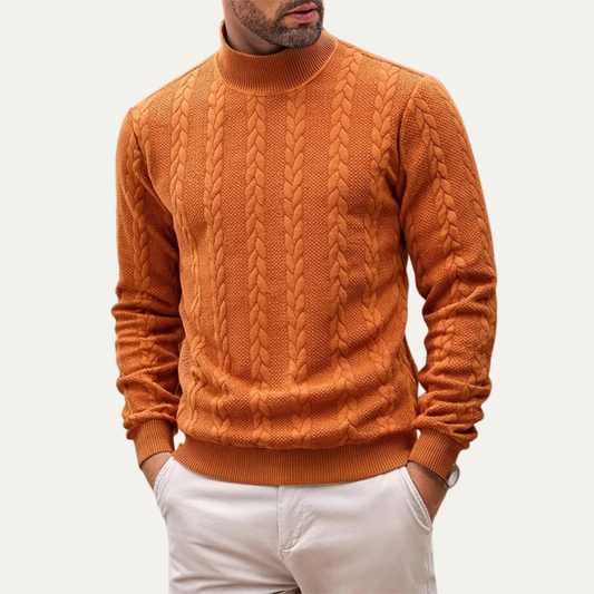 men's cable knit knit sweater