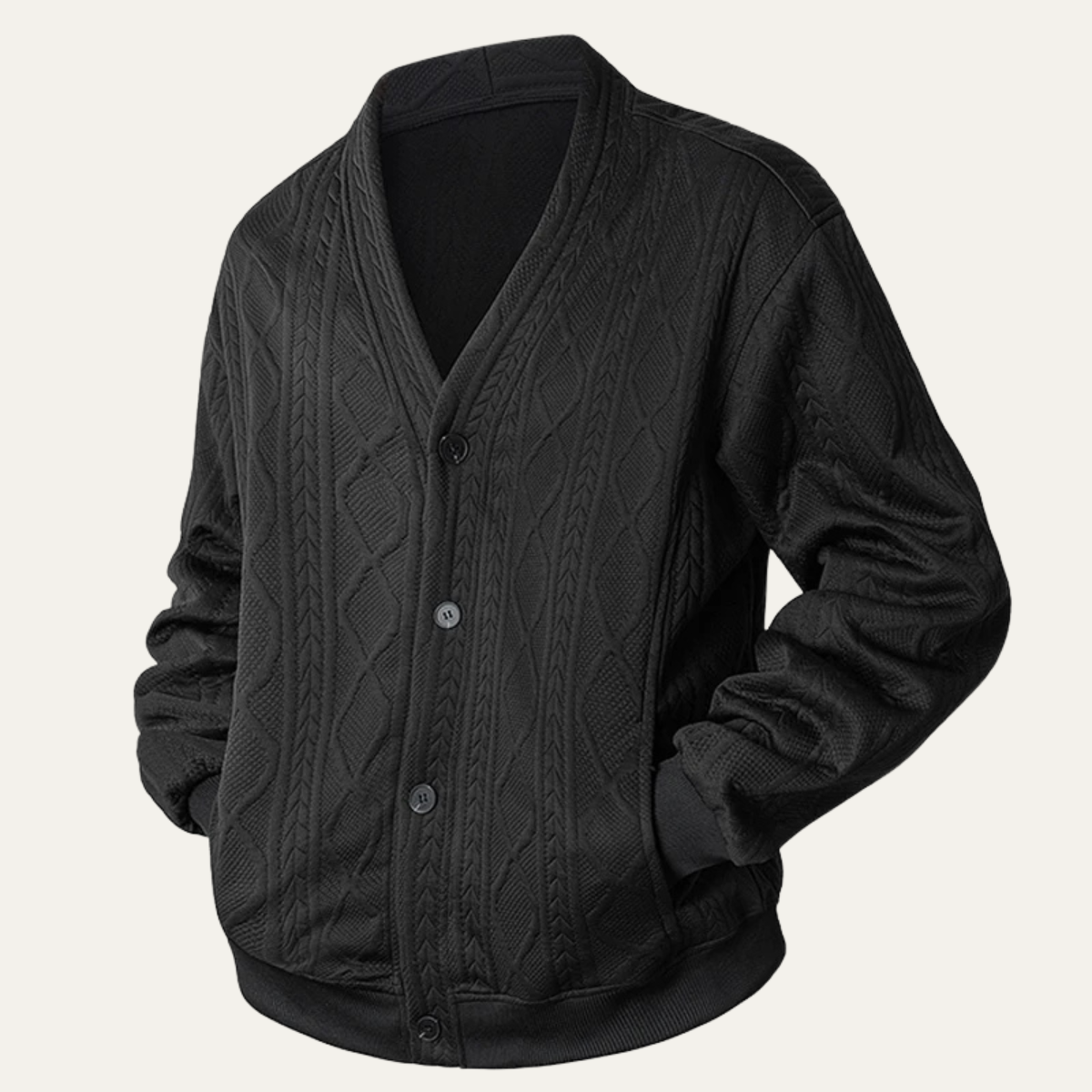 Men's knit cardigan