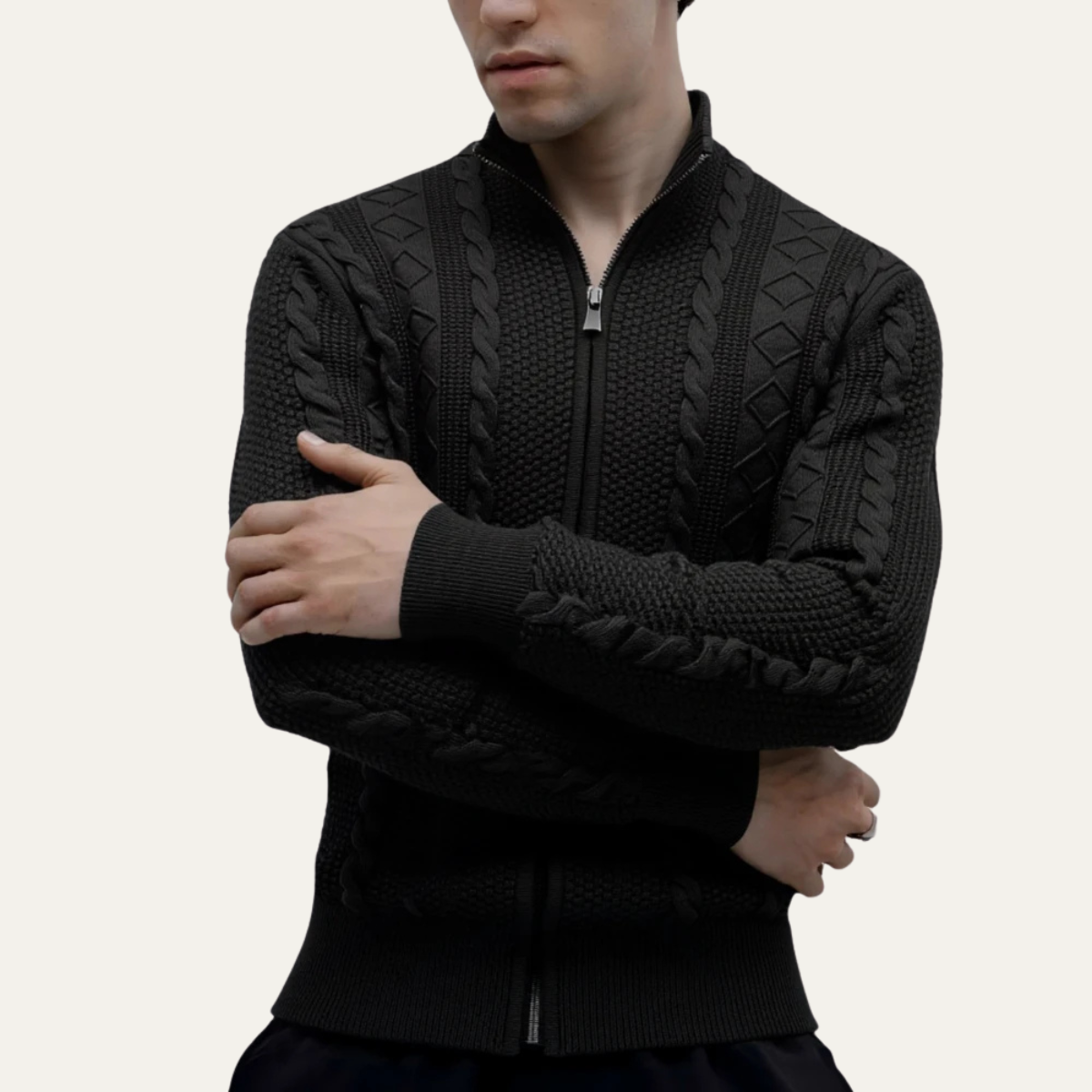 Men's knit cardigan