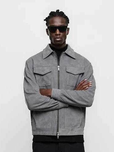 Men's Classic Ribbed Bomber Jacket
