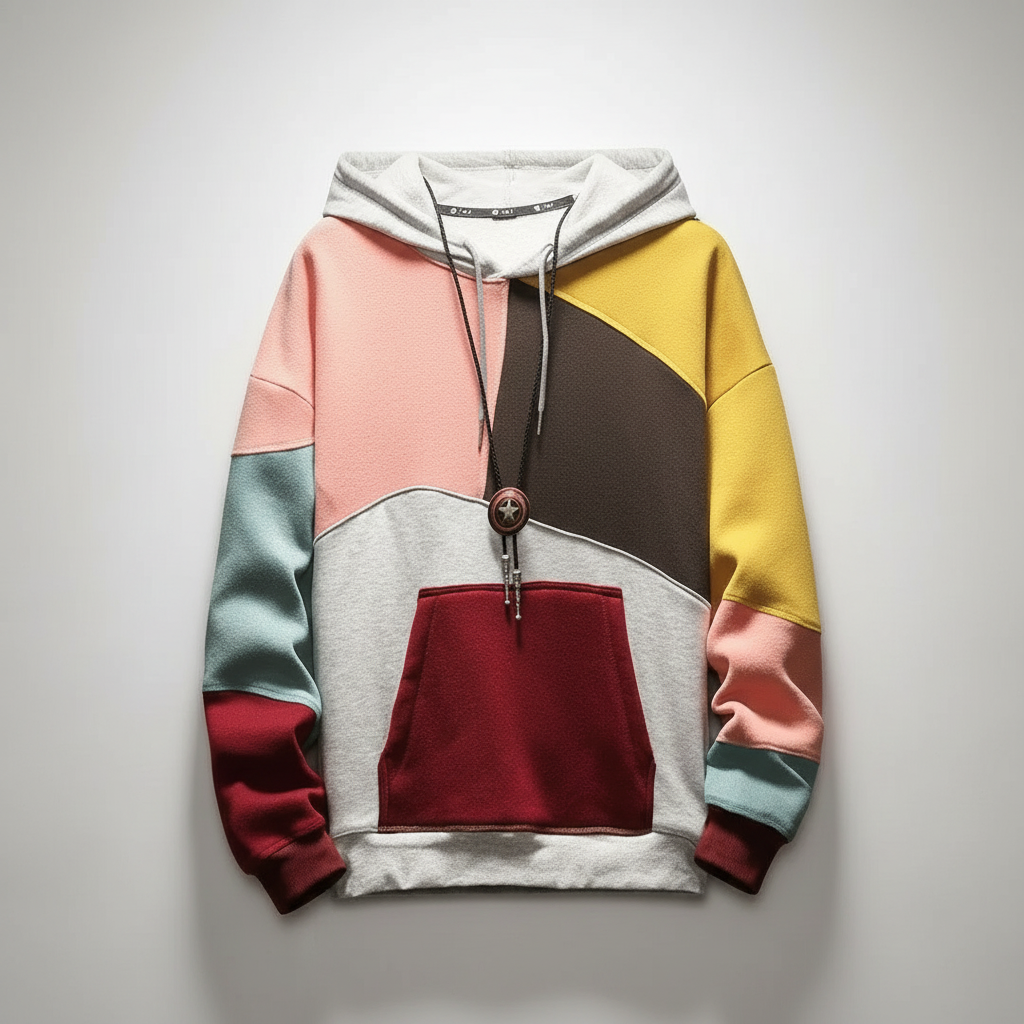 Men's Colour Block Hoodie