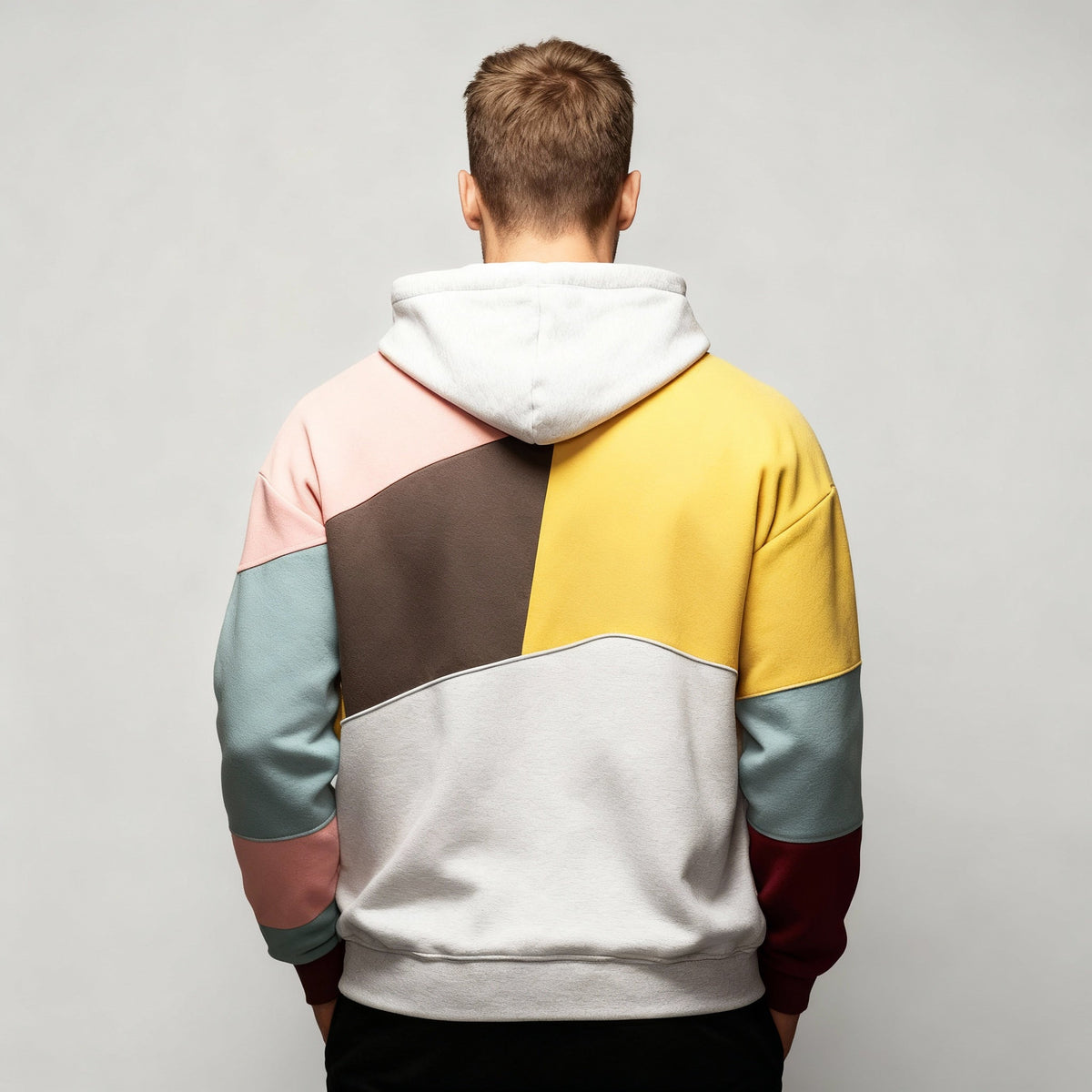 Men's Colour Block Hoodie