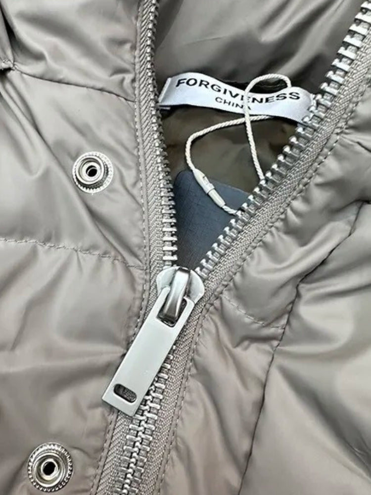 Men's Cropped Hooded Puffer Winter Jacket