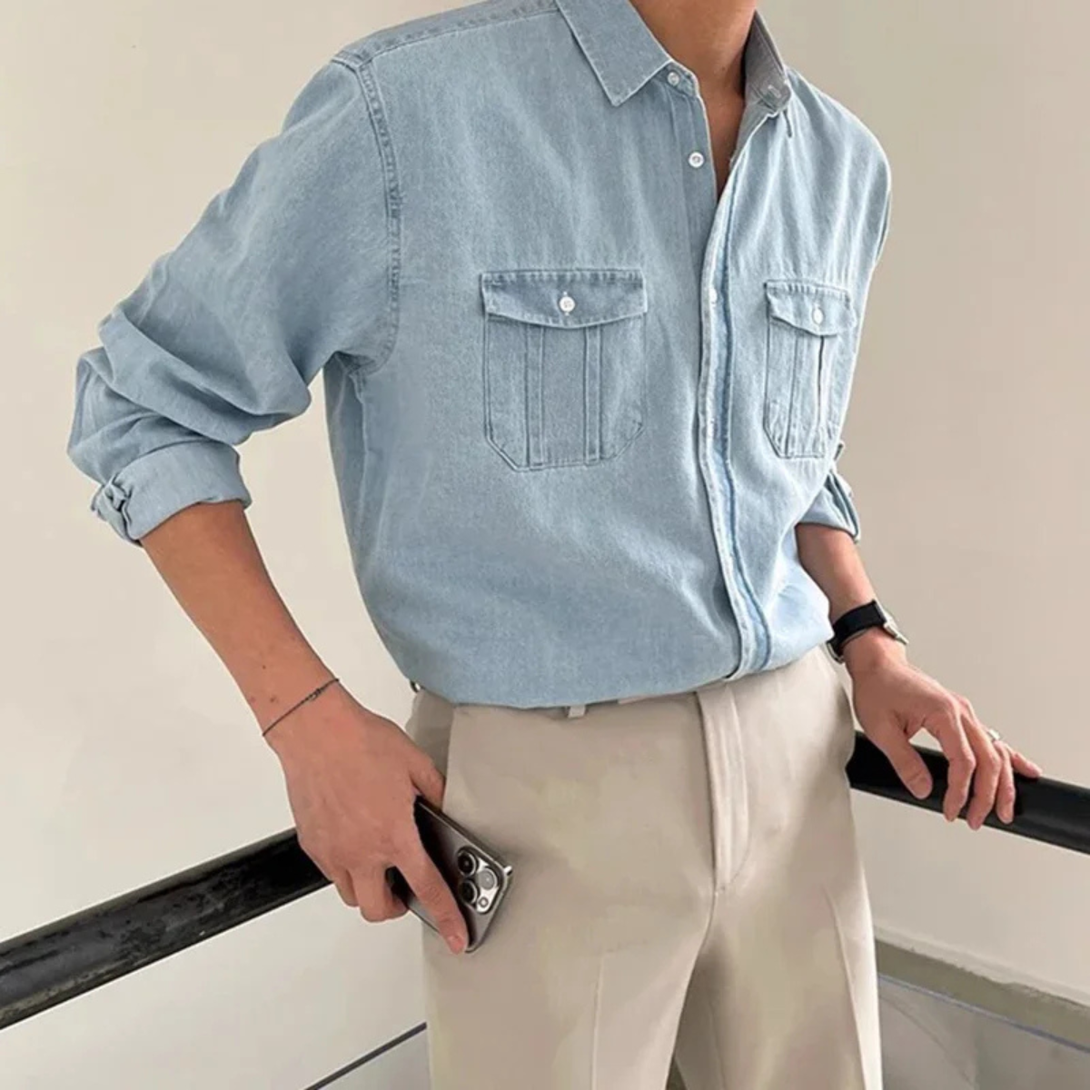 Men's denim shirt