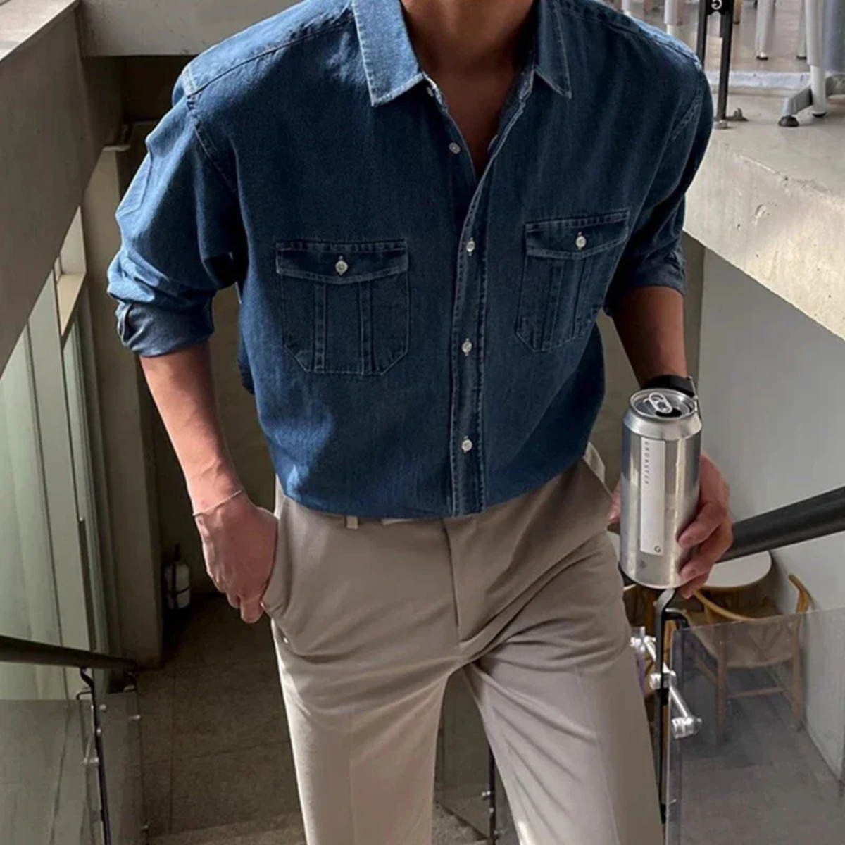 Men's denim shirt