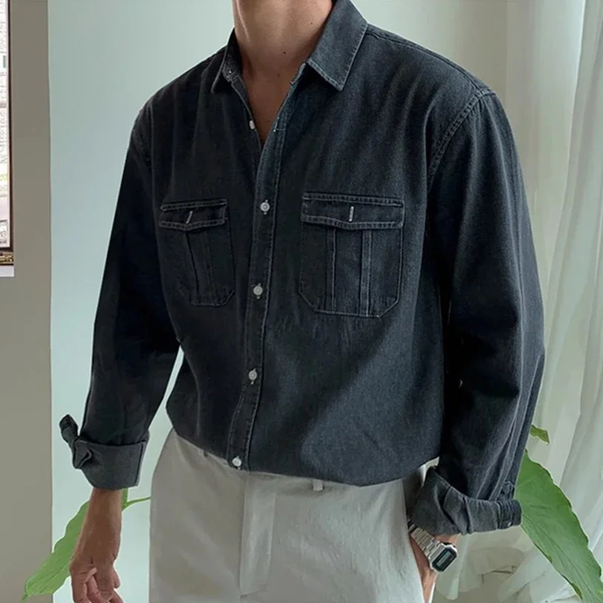 Men's denim shirt
