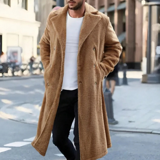 Men's Double Breasted Wool Overcoat for Smart Winter Style