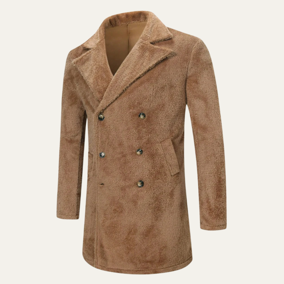 Men's Double Breasted Wool Overcoat for Smart Winter Style