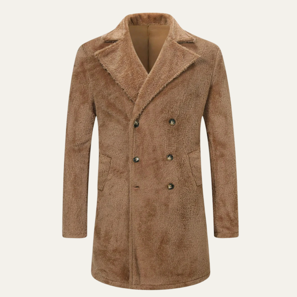 Men's Double Breasted Wool Overcoat for Smart Winter Style