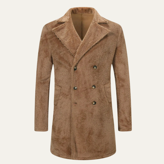 Men's Double Breasted Wool Overcoat for Smart Winter Style