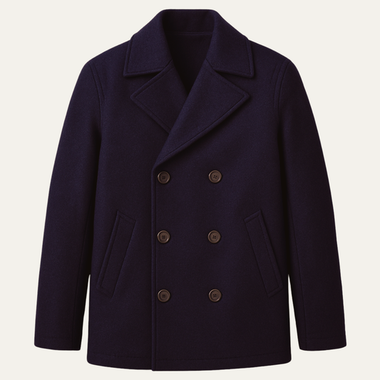 Men's Double Breasted Wool Peacoat