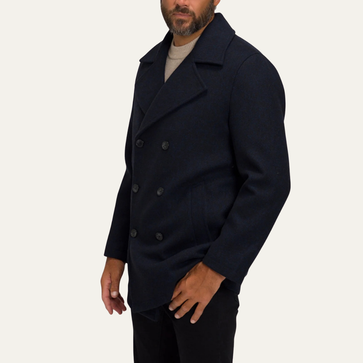 Men's Double Breasted Wool Peacoat
