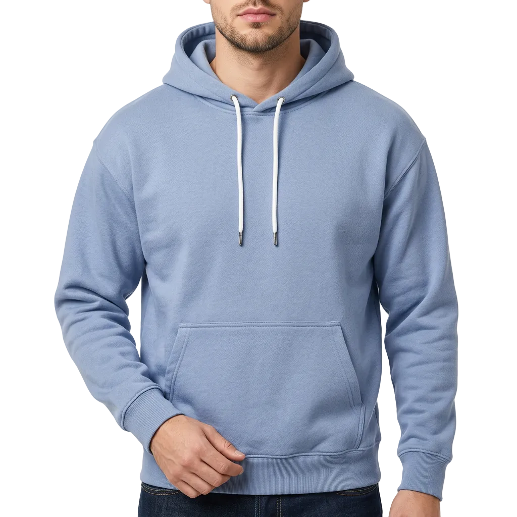 Men's Drawstring Pullover Hoodie for Everyday Wear
