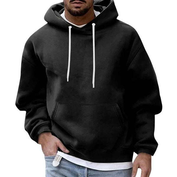 Men's Drawstring Pullover Hoodie for Everyday Wear