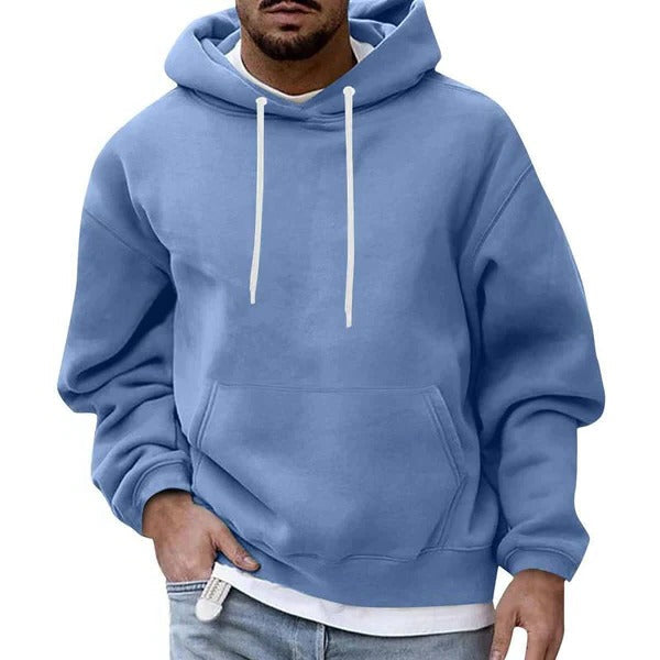 Men's Drawstring Pullover Hoodie for Everyday Wear