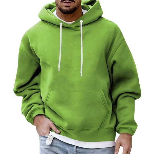 Men's Drawstring Pullover Hoodie for Everyday Wear
