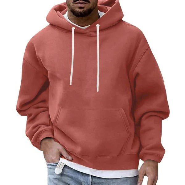 Men's Drawstring Pullover Hoodie for Everyday Wear