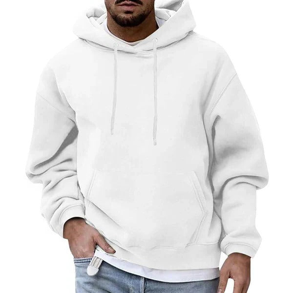 Men's Drawstring Pullover Hoodie for Everyday Wear