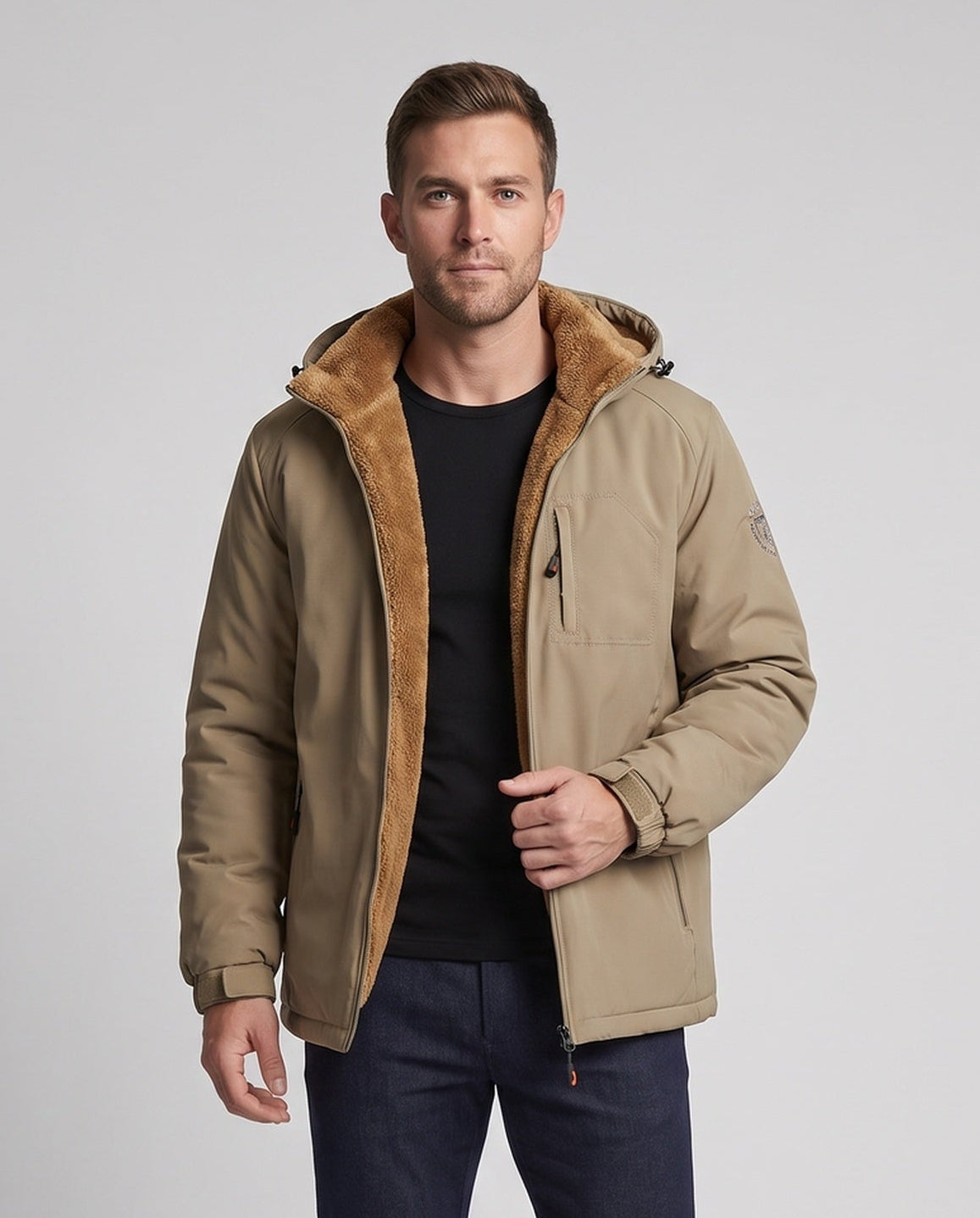 Men's Fleece Lined Winter Jacket