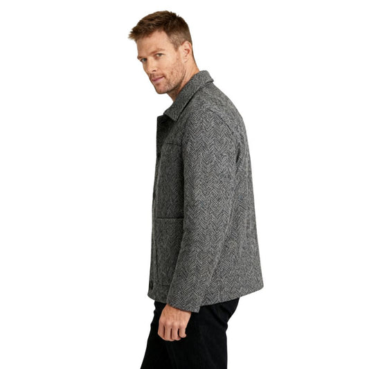 Men's Herringbone Wool Chore Coat for Smart Casual Style