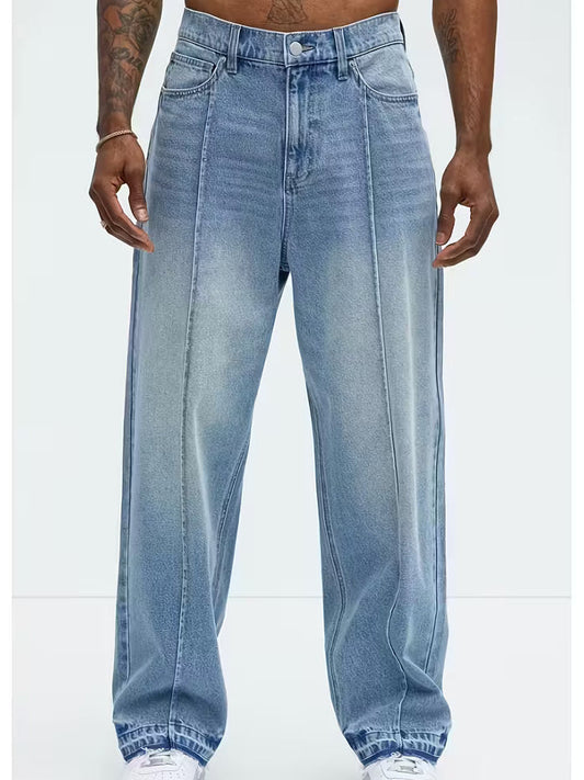 Men's High Waist Baggy Jeans