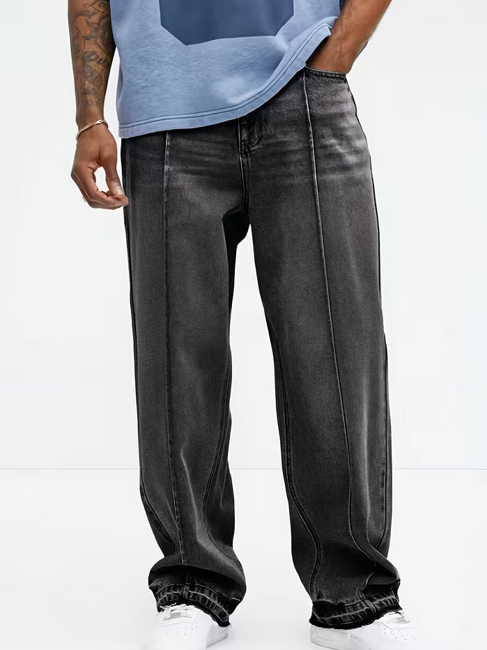 Men's High Waist Baggy Jeans