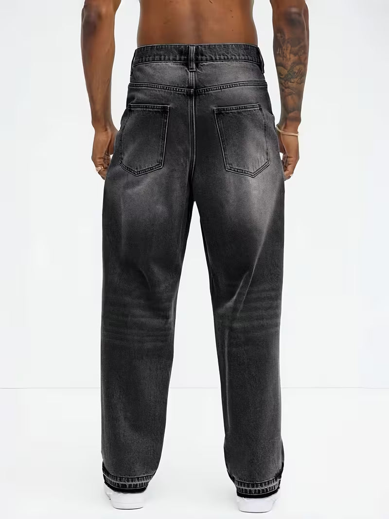 Men's High Waist Baggy Jeans