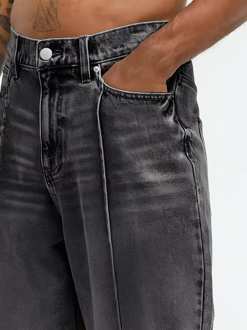 Men's High Waist Baggy Jeans