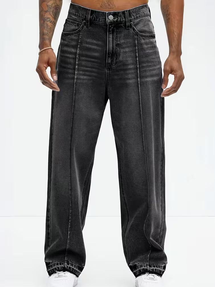 Men's High Waist Baggy Jeans