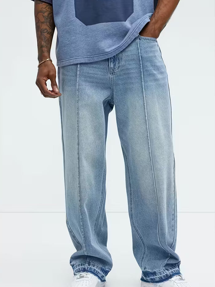 Men's High Waist Baggy Jeans