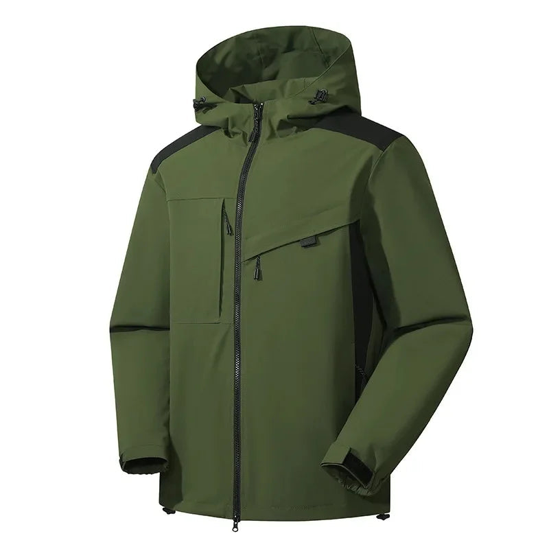 Men's Hooded Padded Winter Coat in Army Green