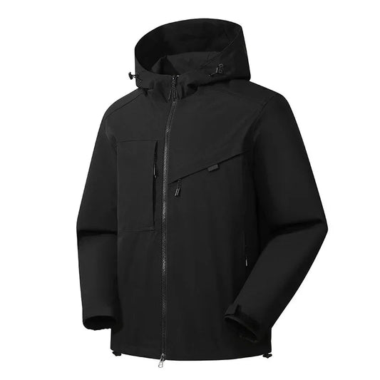 Men's Hooded Padded Winter Coat in Black