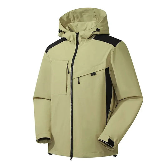 Men's Hooded Padded Winter Coat in Khaki