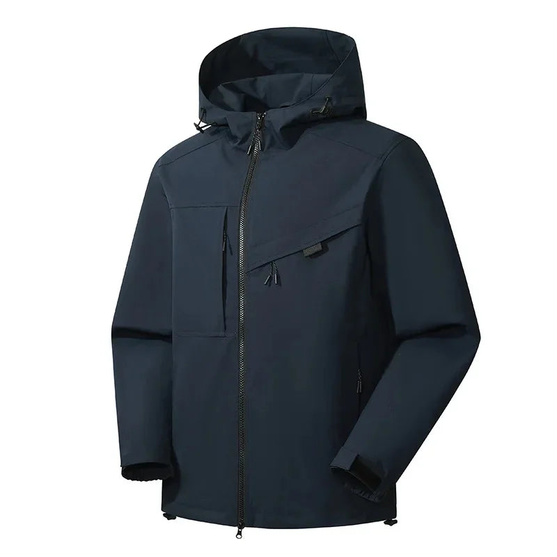 Men's Hooded Padded Winter Coat in Navy