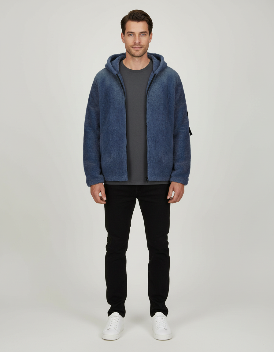 Men's Hooded Sherpa Winter Jacket