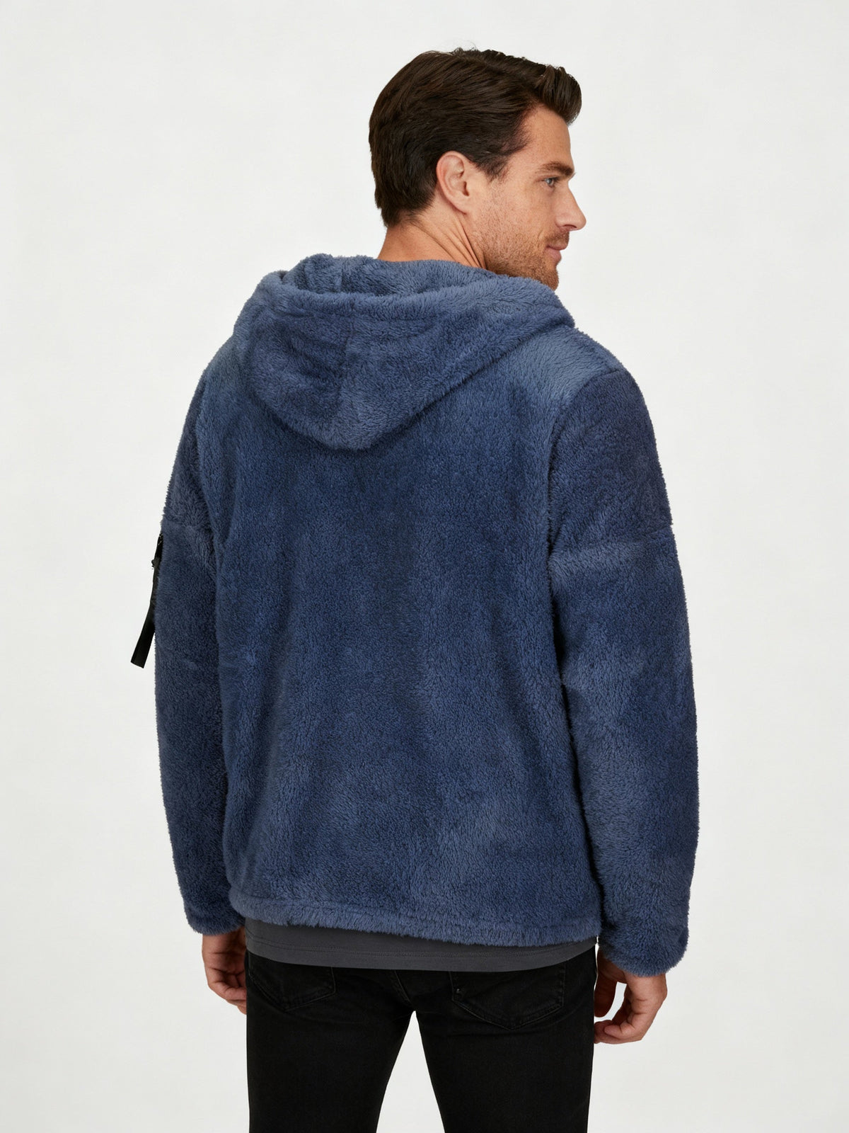 Men's Hooded Sherpa Winter Jacket
