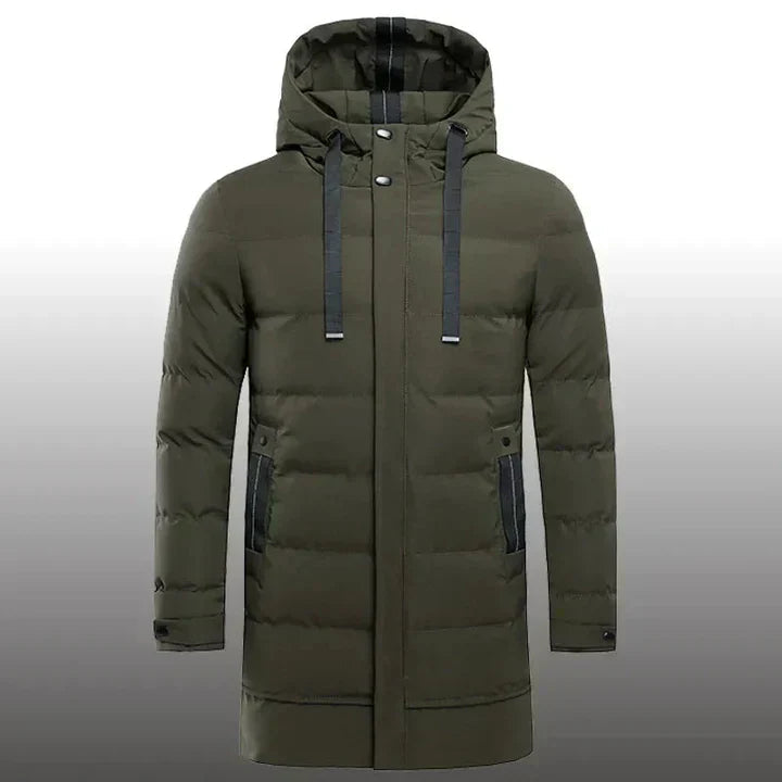 Men's Insulated Winter Coat in Army Green