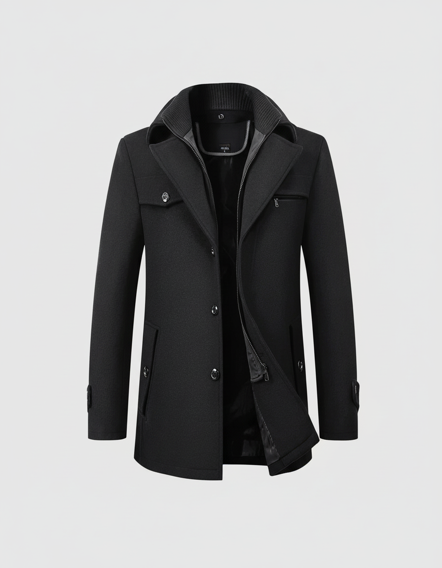 Men's Layered Collar Winter Jacket