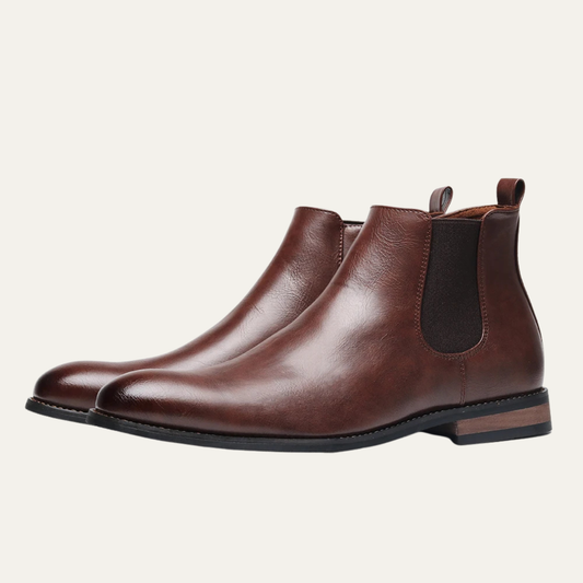 Men's Leather Chelsea Boots in Brown