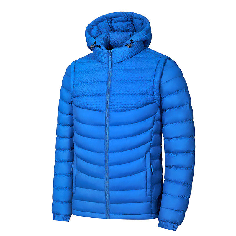 Men's Lightweight Quilted Winter Jacket in Royal Blue