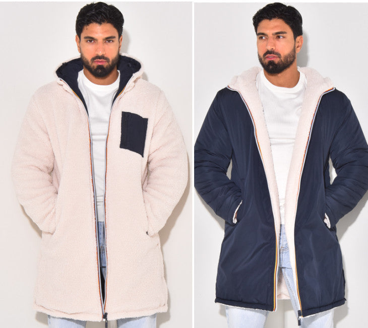 Men's Long Hooded Winter Coat