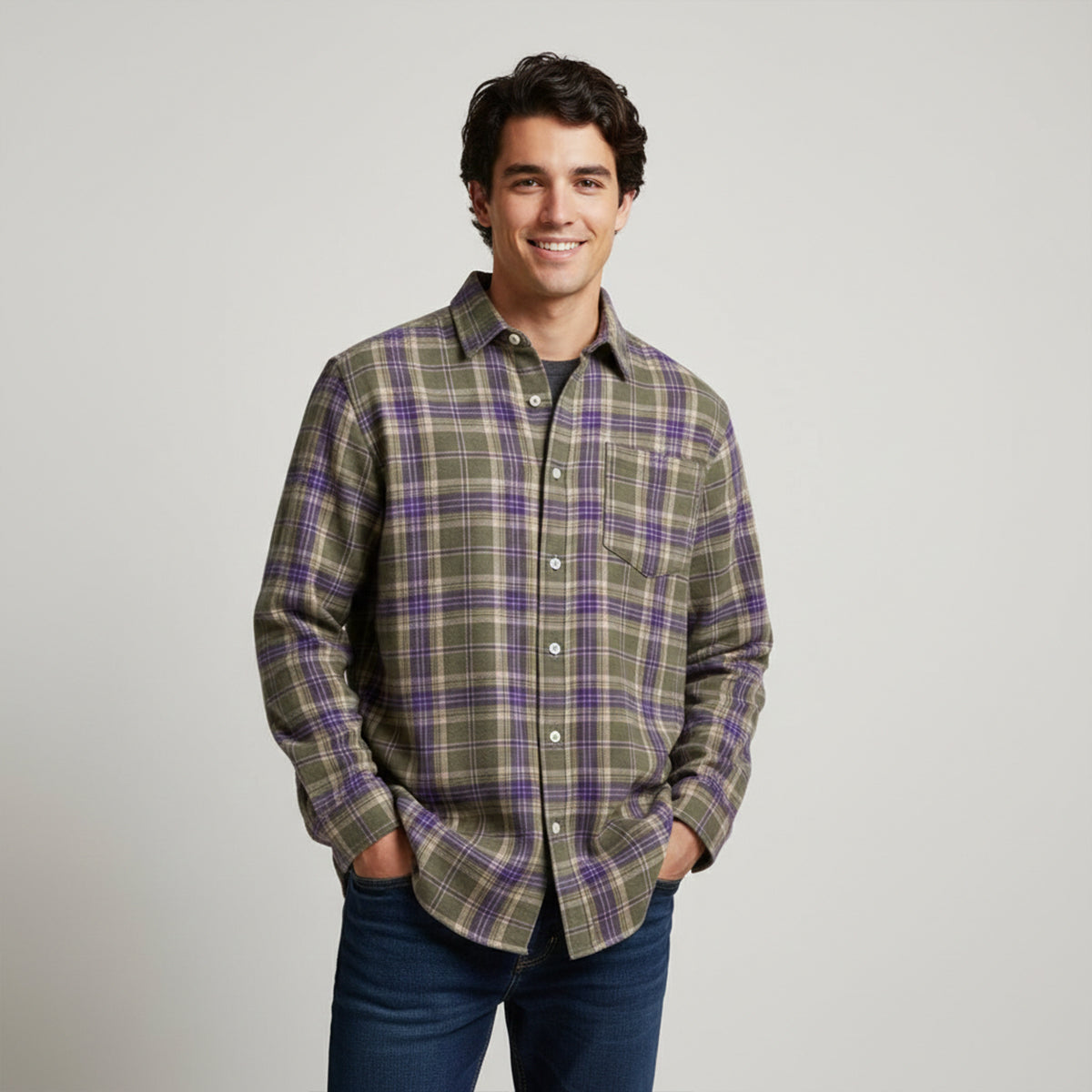 Men's Oversized Flannel Shirt