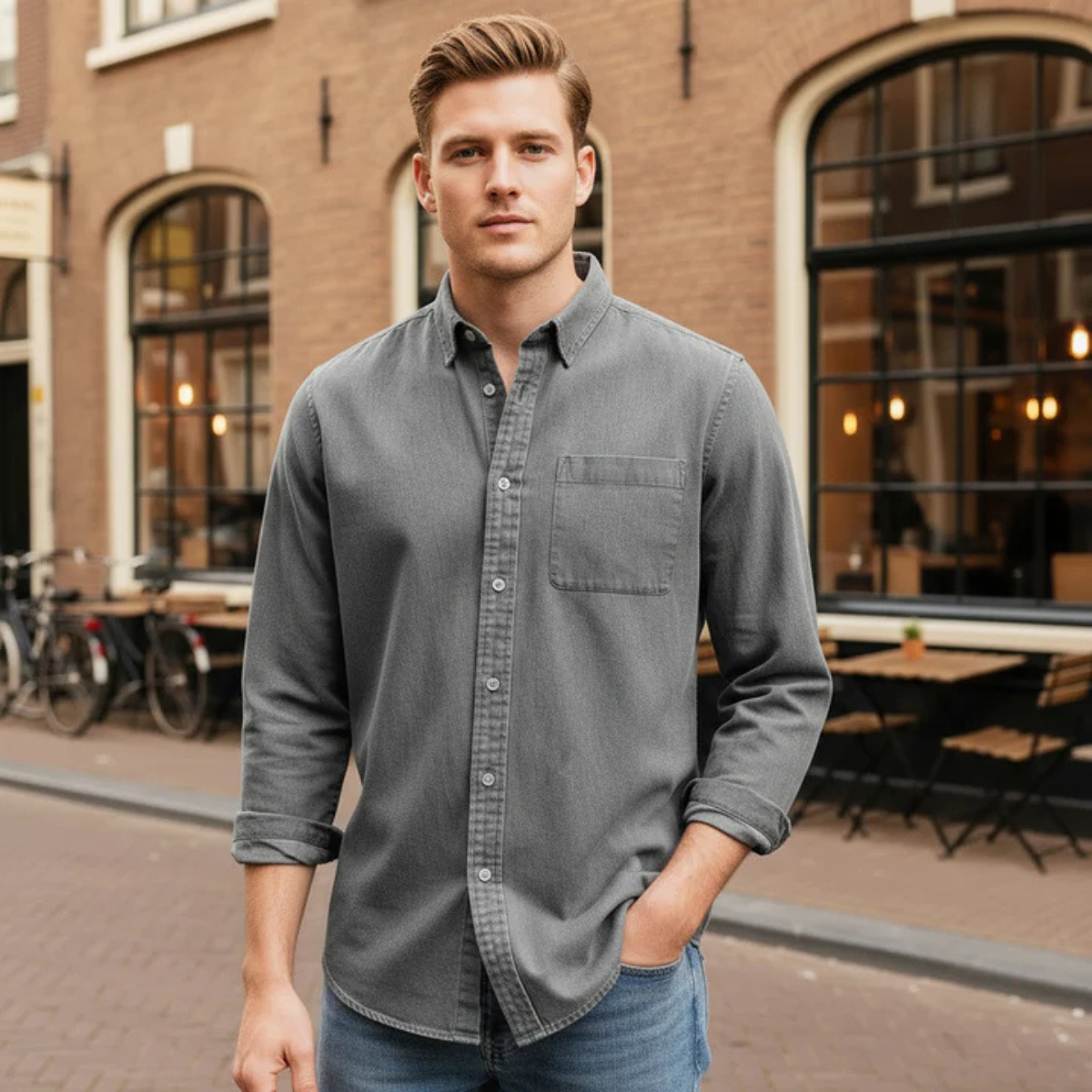 Men's long sleeve shirt
