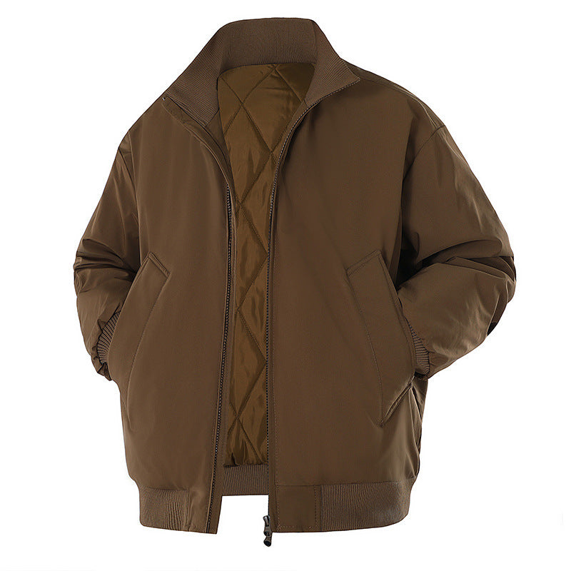 Men's Padded Winter Coat in Beige